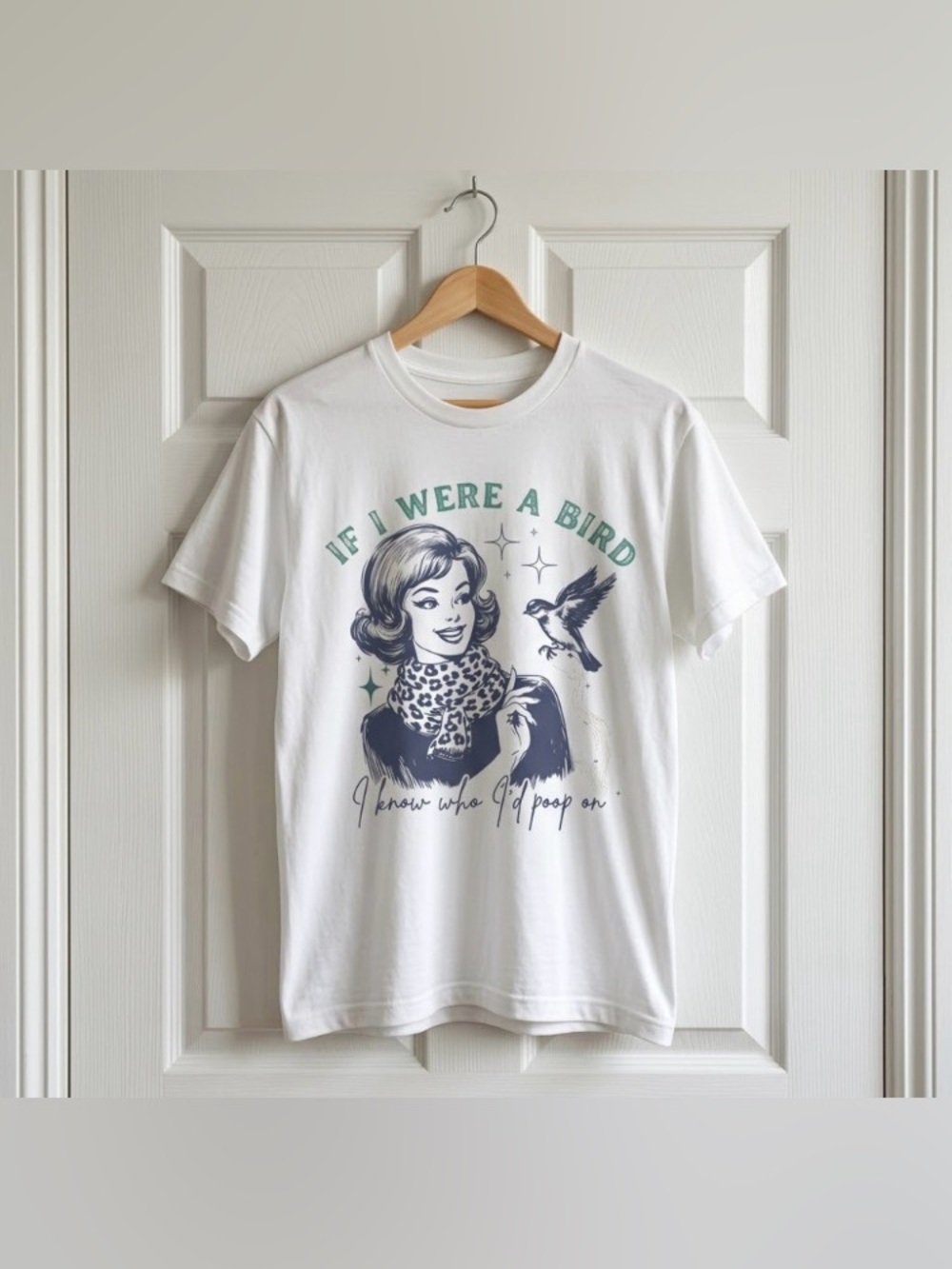 If I Were A Bird Funny Graphic T-Shirt, Retro Humor Tee